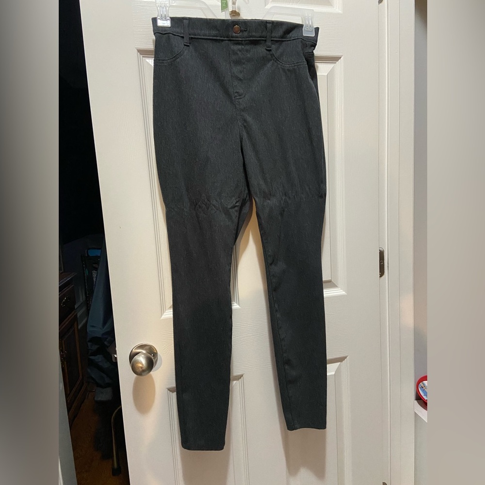 Ankle cut pull up pants high waist